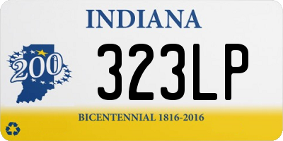 IN license plate 323LP