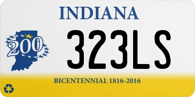 IN license plate 323LS