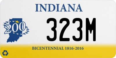 IN license plate 323M