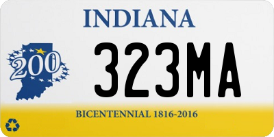 IN license plate 323MA