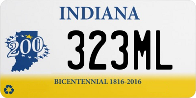 IN license plate 323ML