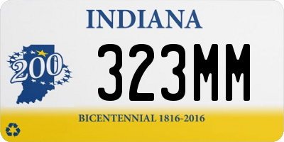 IN license plate 323MM