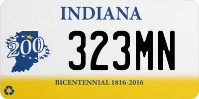 IN license plate 323MN