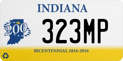 IN license plate 323MP