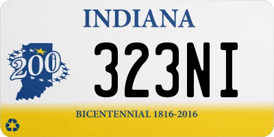 IN license plate 323NI