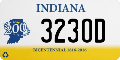 IN license plate 323OD