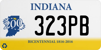 IN license plate 323PB