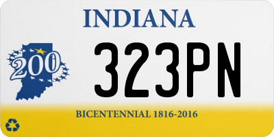 IN license plate 323PN