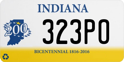 IN license plate 323PO