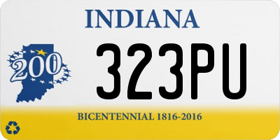 IN license plate 323PU