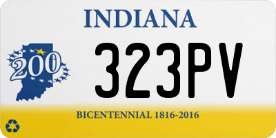 IN license plate 323PV