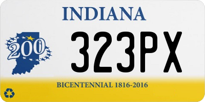 IN license plate 323PX