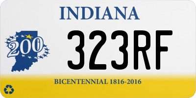IN license plate 323RF