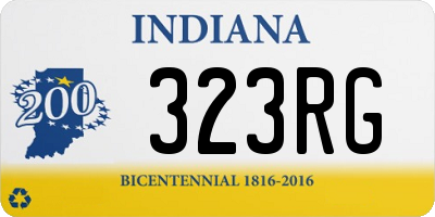 IN license plate 323RG