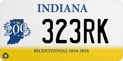 IN license plate 323RK