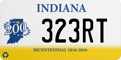 IN license plate 323RT