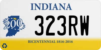 IN license plate 323RW