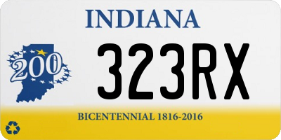 IN license plate 323RX