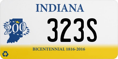 IN license plate 323S