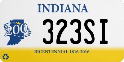 IN license plate 323SI