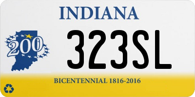 IN license plate 323SL