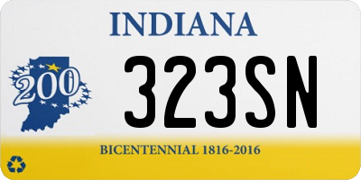 IN license plate 323SN