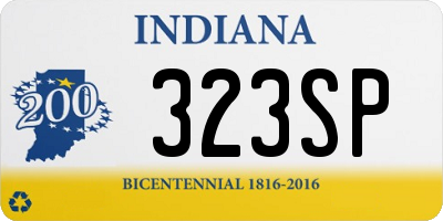 IN license plate 323SP