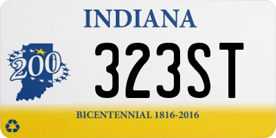 IN license plate 323ST