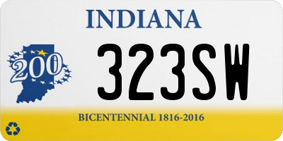 IN license plate 323SW