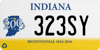 IN license plate 323SY