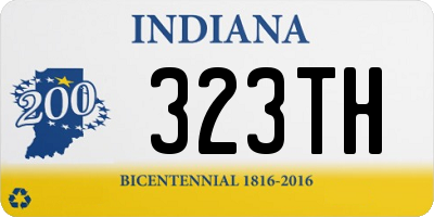 IN license plate 323TH