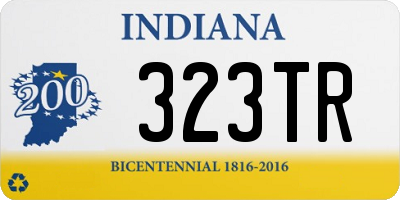 IN license plate 323TR