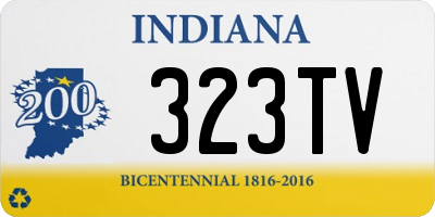 IN license plate 323TV