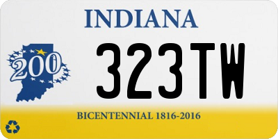 IN license plate 323TW