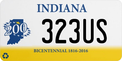 IN license plate 323US