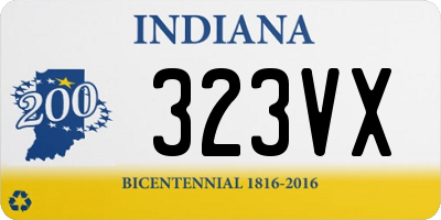 IN license plate 323VX