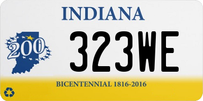 IN license plate 323WE