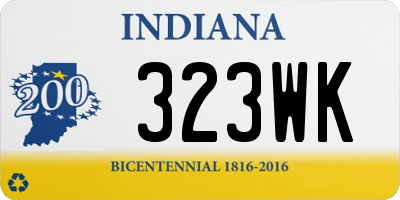 IN license plate 323WK