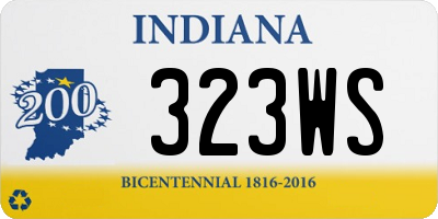 IN license plate 323WS