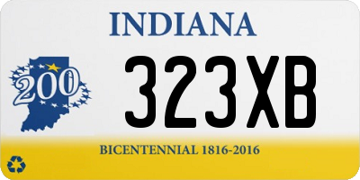 IN license plate 323XB