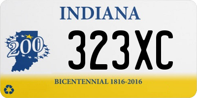 IN license plate 323XC