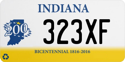 IN license plate 323XF