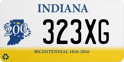 IN license plate 323XG