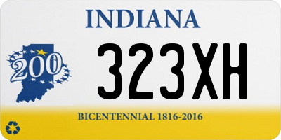 IN license plate 323XH