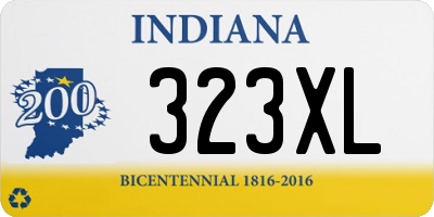 IN license plate 323XL