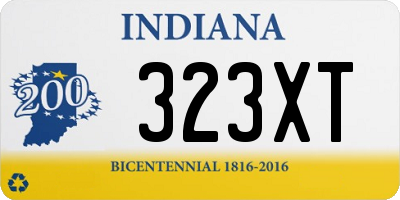 IN license plate 323XT