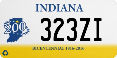 IN license plate 323ZI