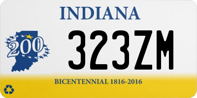 IN license plate 323ZM