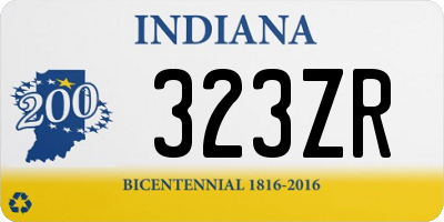 IN license plate 323ZR