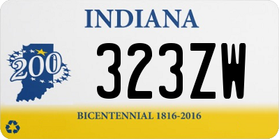 IN license plate 323ZW